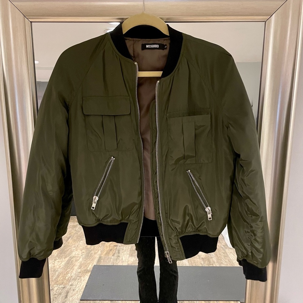 Dark green bomber jacket